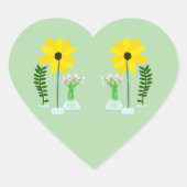 Chemistry Sunflower Hart Sticker (Voorkant)