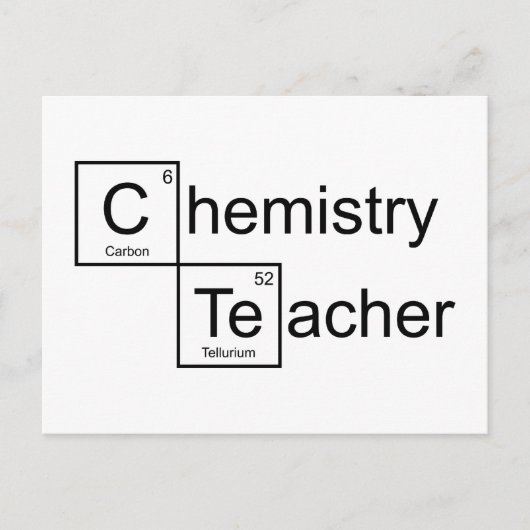 Chemistry Teacher Briefkaart (Voorkant)
