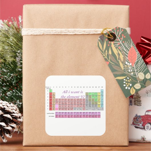 Chemistry Teacher - Periodic Table Science Teacher Vierkante Sticker (Feestdagen)