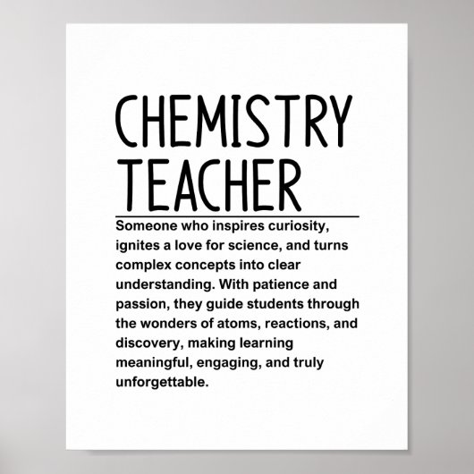 Chemistry teacher poster (Voorkant)