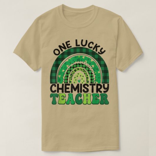 Chemistry Teacher Rainbow St Patricks Day One Luck T-shirt (Design voorkant)