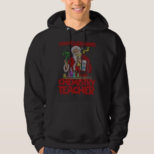 Chemistry teacher Santa Claus Lab Work Ugly Christ Hoodie (Voorkant)