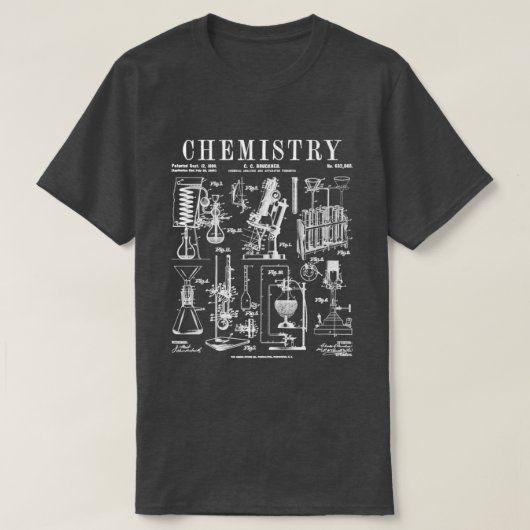 Chemistry Teacher Student Science Laboratory Vinta T-shirt (Design voorkant)