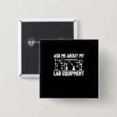 Chemistry Teacher Vierkante Button 5,1 Cm (Voorkant /achterkant)