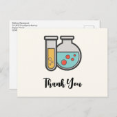 Chemistry Test Tube en Beaker Dank u Briefkaart (Voorkant / Achterkant)