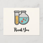Chemistry Test Tube en Beaker Dank u Briefkaart (Voorkant)