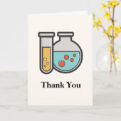 Chemistry Test Tube en Beaker Dank u Kaart (Gele Bloem)