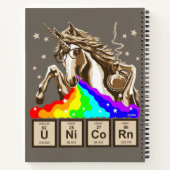 Chemistry unicorn pukes regenboog notitieboek (Achterkant)