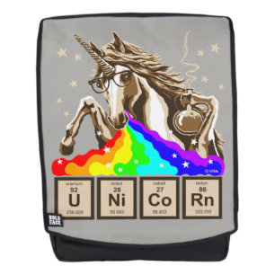 Chemistry unicorn pukes regenboog rugtassen