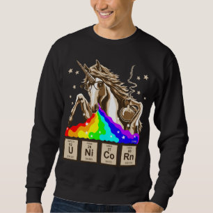 Chemistry unicorn pukes regenboog trui