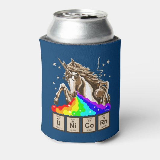 Chemistry unicorn vomits regenboog blikjeskoeler (Blikje Achterkant)