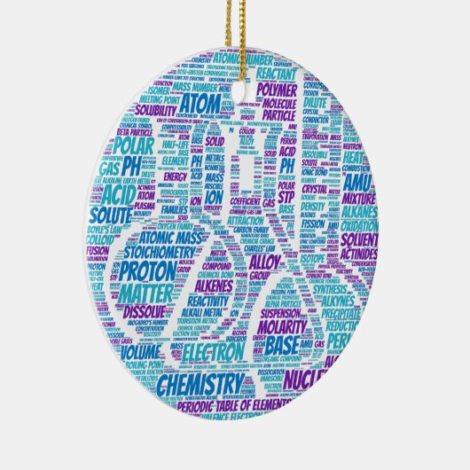Chemistry Word Cloud Keramisch Ornament (Rechts)