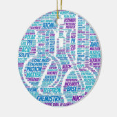 Chemistry Word Cloud Keramisch Ornament (Links)