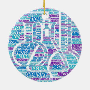 Chemistry Word Cloud Keramisch Ornament