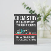 Chemisty Laboratory Science Garage Crime Chemist Briefkaart (Staand voorkant)