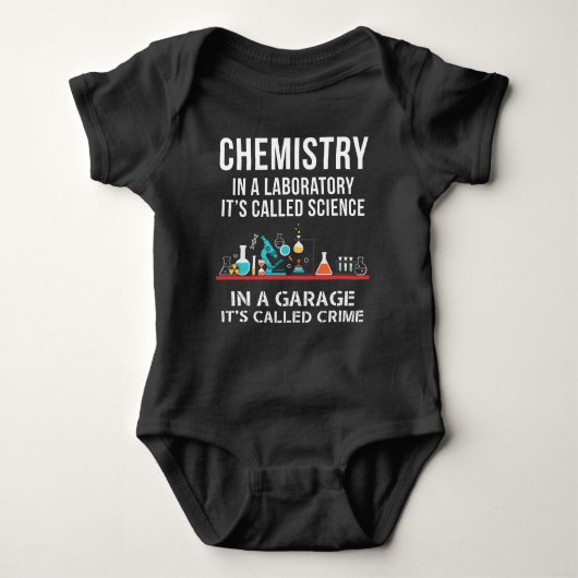 Chemisty Laboratory Science Garage Crime Chemist Romper (Voorkant)