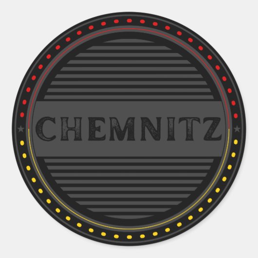 Chemnitz City Pride Embleem – Duitse identiteit Ronde Sticker (Voorkant)