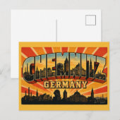 Chemnitz Duitsland Monument Briefkaart (Voorkant / Achterkant)