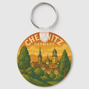Chemnitz Duitsland Schilderachtige Kunst Sleutelhanger