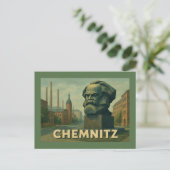 Chemnitz Duitsland Stad Kunst Briefkaart (Staand voorkant)