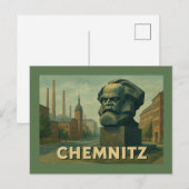 Chemnitz Duitsland Stad Kunst Briefkaart (Voorkant / Achterkant)