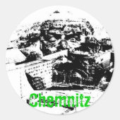 Chemnitz Ronde Sticker (Voorkant)