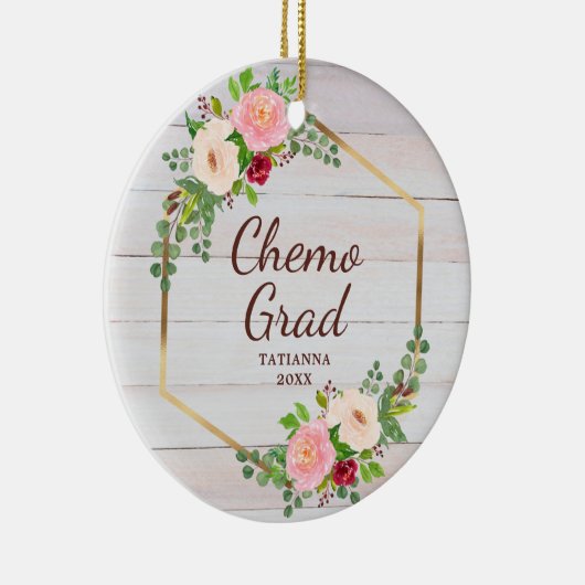Chemo Afstudeerder Personalized Breast Cancer Surv Keramisch Ornament (Rechts)