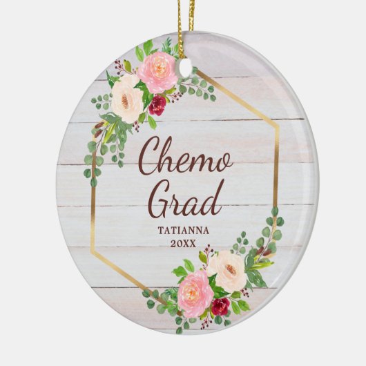 Chemo Afstudeerder Personalized Breast Cancer Surv Keramisch Ornament (Links)