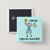 Chemo Bell - Cererical Cancer Vierkante Button 5,1 Cm (Voorkant /achterkant)