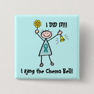 Chemo Bell - Cererical Cancer Vierkante Button 5,1 Cm