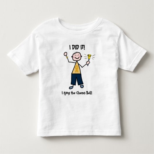 Chemo Bell - Childhood Cancer Gold Ribbon Kinder Shirts (Voorkant)