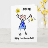 Chemo Bell - Colon Cancer Woman Kaart (Gele Bloem)