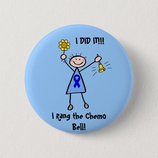 Chemo Bell - Colon Cancer Woman Ronde Button 5,7 Cm (Voorkant)