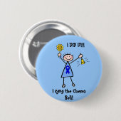 Chemo Bell - Colon Cancer Woman Ronde Button 5,7 Cm (Voorkant /achterkant)