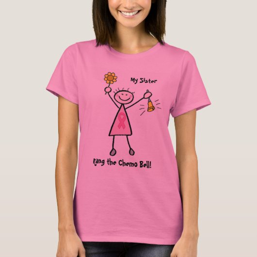 Chemo Bell - Roze Borstkanker T-shirt (Voorkant)