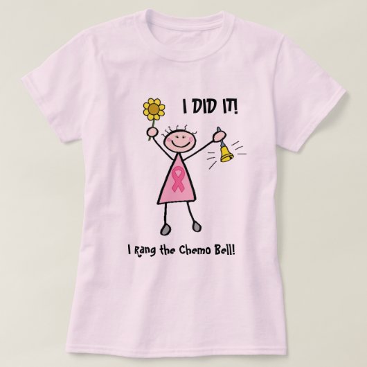 Chemo Bell - Roze Borstkanker T-shirt (Design voorkant)