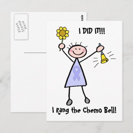 Chemo Bell - Wereldkanker bij vrouwen Briefkaart (Voorkant / Achterkant)