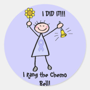 Chemo Bell - Wereldkanker bij vrouwen Ronde Sticker