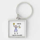 Chemo Bell - Wereldkanker bij vrouwen Sleutelhanger (Voorkant)