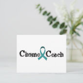 Chemo Coach - Blauwgroen lint Briefkaart (Staand voorkant)