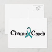 Chemo Coach - Blauwgroen lint Briefkaart (Voorkant / Achterkant)