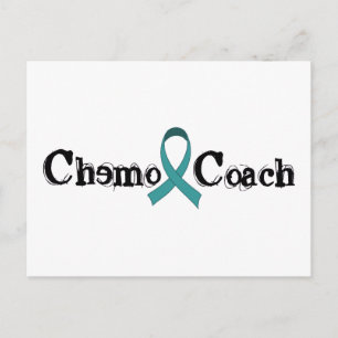 Chemo Coach - Blauwgroen lint Briefkaart