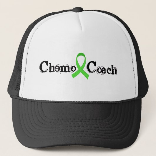 Chemo Coach - Groen lint Trucker Pet (Voorkant)