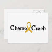 Chemo Coach - Kinderkanker Gold Ribbon Briefkaart (Voorkant / Achterkant)