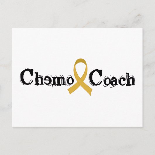 Chemo Coach - Kinderkanker Gold Ribbon Briefkaart (Voorkant)