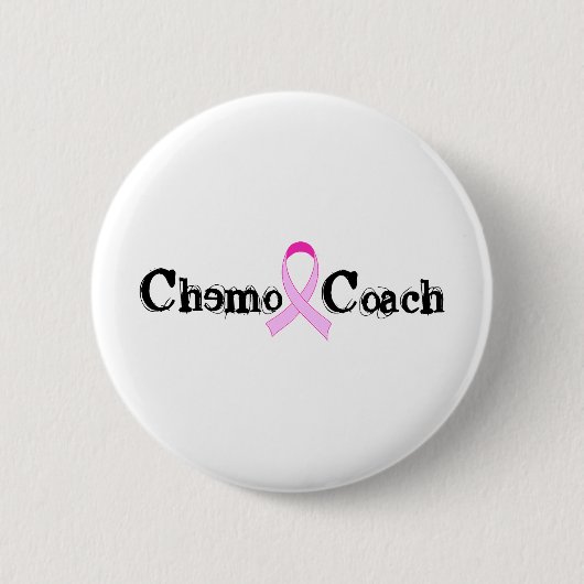 Chemo Coach - Roze Borstkanker Ronde Button 5,7 Cm (Voorkant)