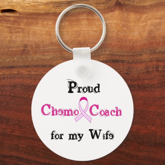 Chemo Coach - Roze Borstkanker Sleutelhanger (Voorkant)