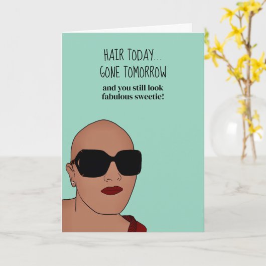 Chemo en haaruitval kaart (Gele Bloem)