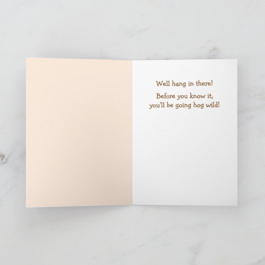 Chemo Enmoegement Funny Pig Kaart (Binnen)