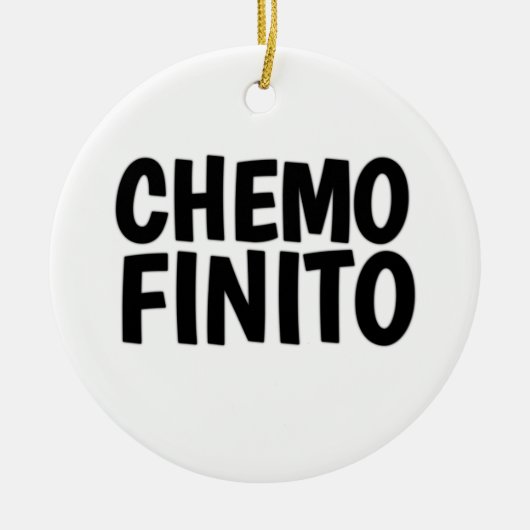 Chemo finito, einde chemo keramisch ornament (Voorkant)